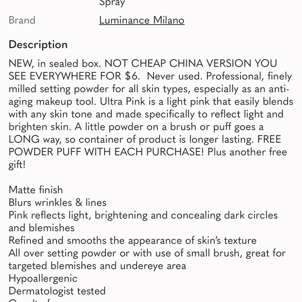 Pink Loose Powder - Picture 2 of 2